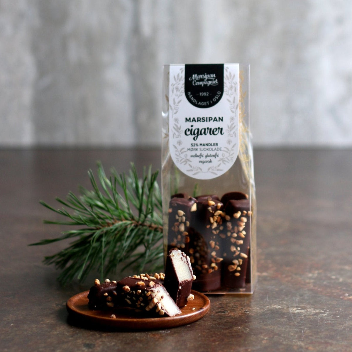 marsipan cigarer ektemarsipan julemarsipan sjokolade mandelmarsipan ektemarsipan julegodt mandler vegansk glutenfri laktosefri sunnsnacks